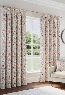 Cotswold (Blackout) Pencil Pleat, Red - Ready Made Curtains
